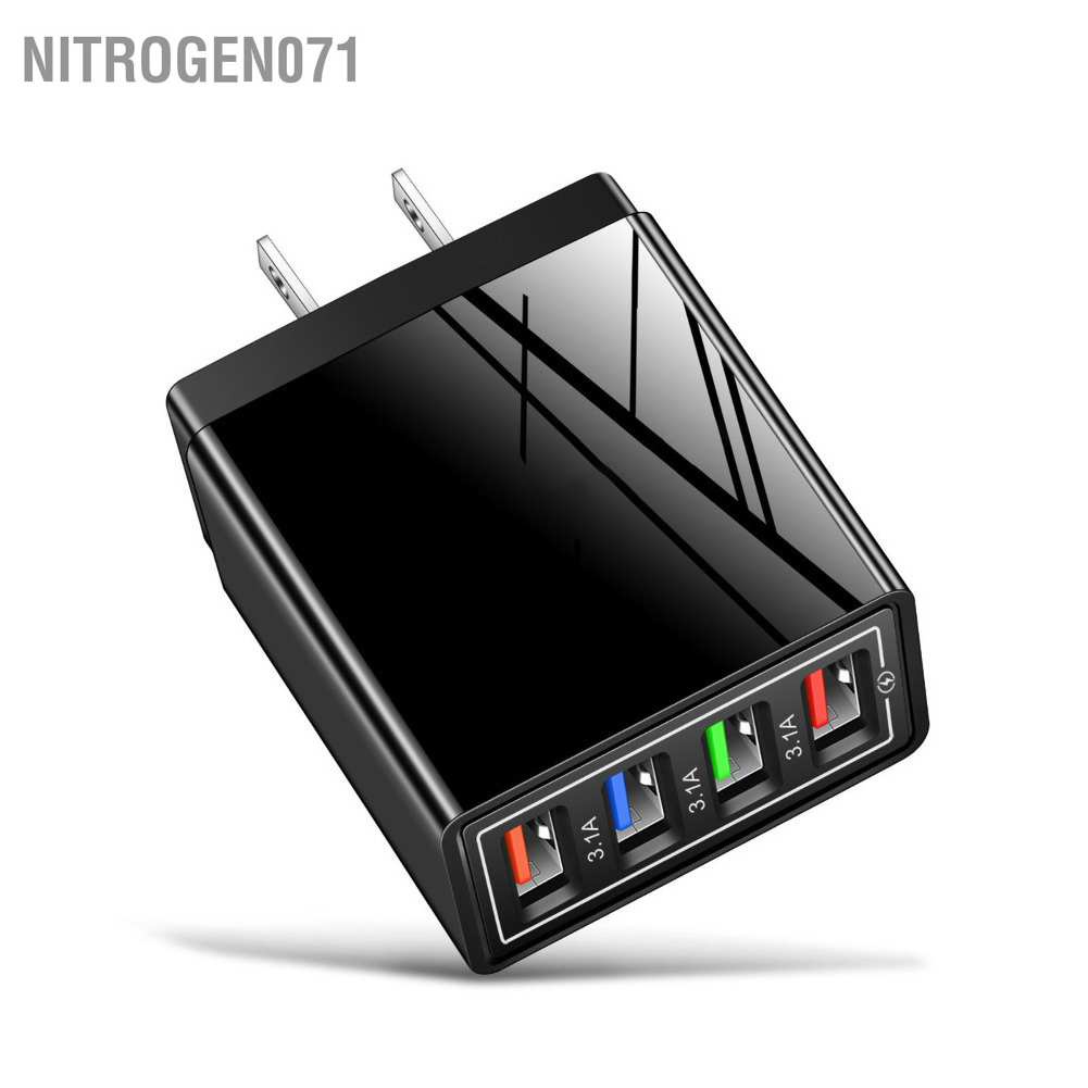 Nitrogen071  Củ Sạc Elough 4U Cổng USB Phích Cắm EU/US Cho Điện Thoại Di Động