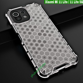 Ốp lưng Xiaomi Mi 11 Lite / 11 Lite 5G chống sốc vân tổ ong cao cấp siêu bền