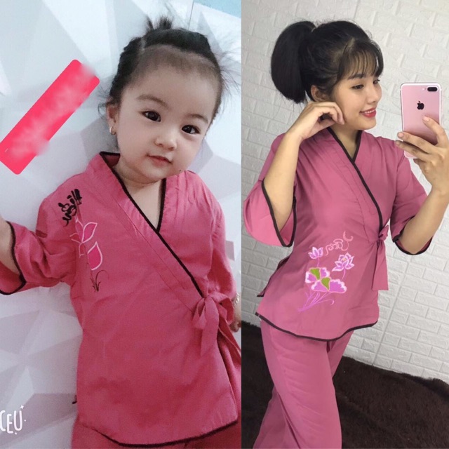 Đồ Lam Đi Chùa Cho Bé # Nhật Nơ Vẽ Bé # Đồ Bộ# Quần Áo Bé