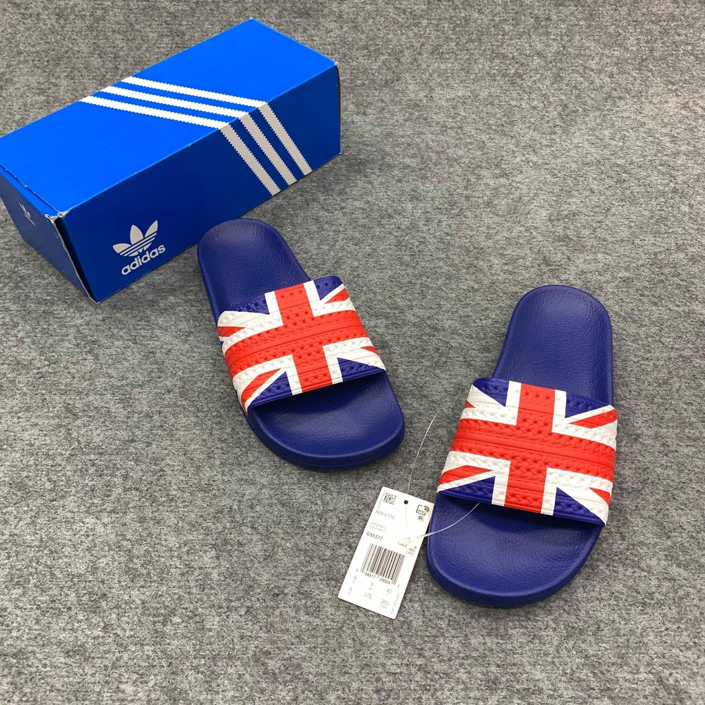 Dép Adidas Adilette Slides 100% Authentic - Dép Adidas hình cờ quốc kỳ Chính hãng. Made in Italy