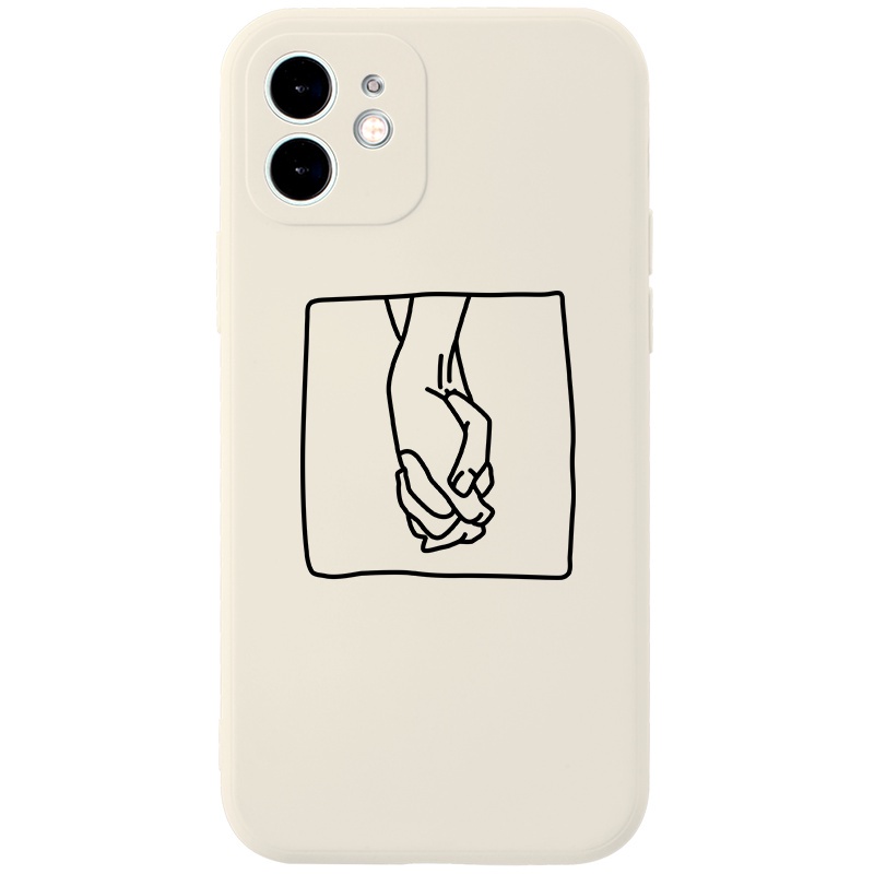 Ốp Lưng Iphone Cạnh Vuông Cặp Đôi Đôi Tay BVC Iph/6/6plus/6s/6splus/7/7plus/8/8plus/x/xr/xs/11/12/pro/max/promax-Sencase