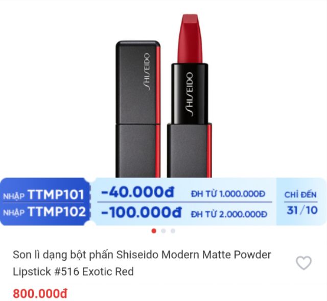 Son Shiseido Mini 2,5g__ ĐỎ ( 3 LOẠI ) | BigBuy360 - bigbuy360.vn