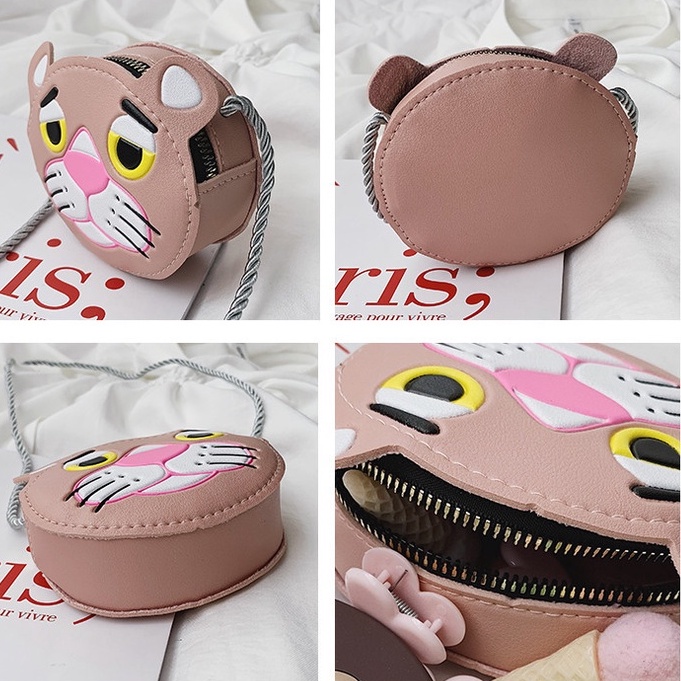 Túi Đeo Chéo Nhỏ Xinh In Họa Tiết Hoạt Hình Dễ Thương Phong Cách Hàn Quốc Cho Bé Gái