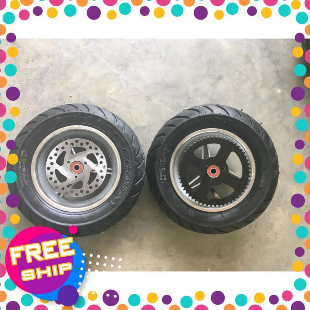 Cụm bánh xe moto mini 50cc combo vành đĩa lốp chất liệu tốt