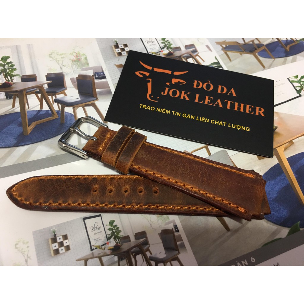 Dây Da Đồng Hồ Casio ae 1200 whd màu nâu kèm khóa