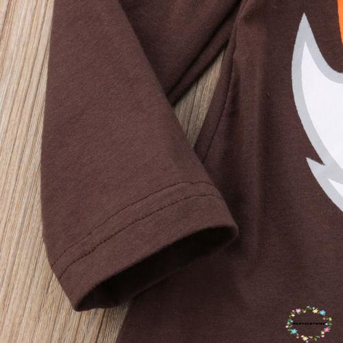 Set 2 món áo váy tay dài hình cáo + quần leggings kẻ sọc cho bé