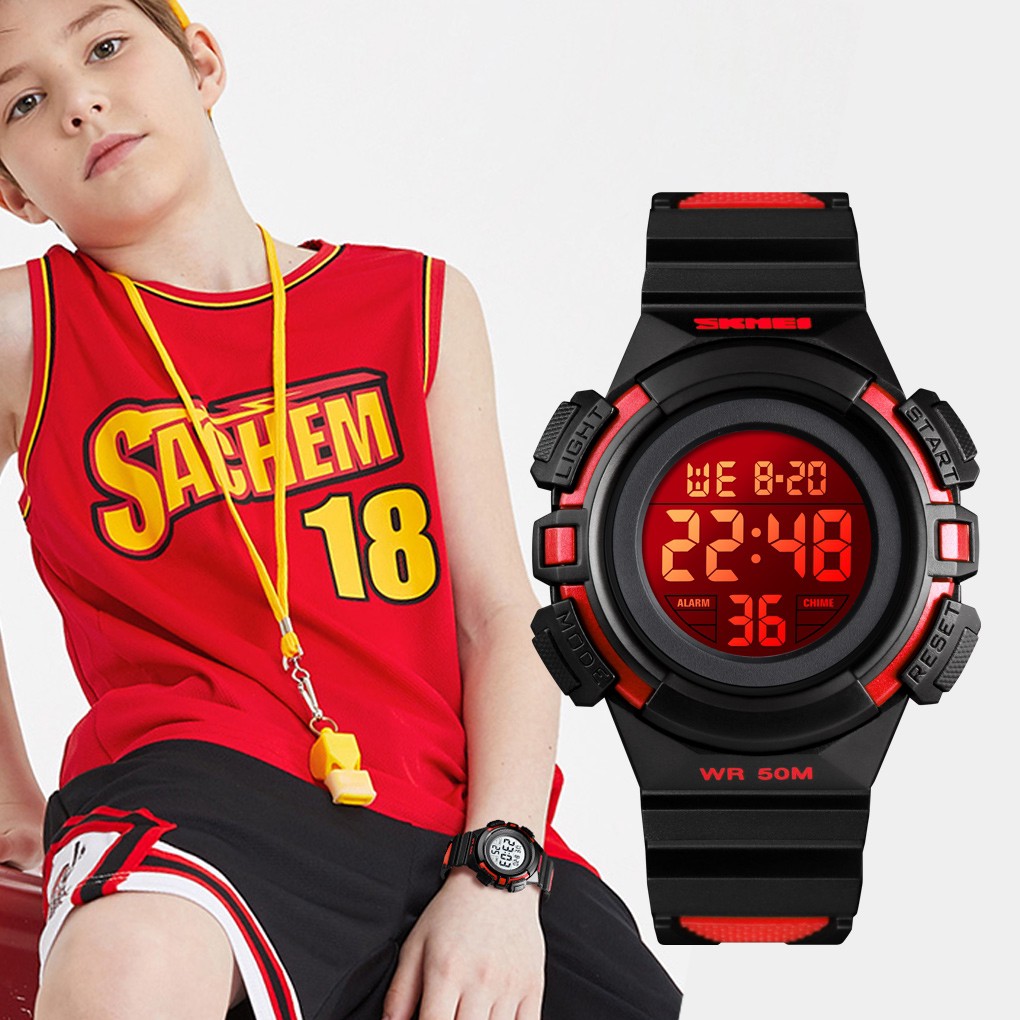 SKMEI 1559 Sport Children Watch Waterproof LED Digital Multifunction Casual Electronic for Boys Girls Gifts | BigBuy360 - bigbuy360.vn