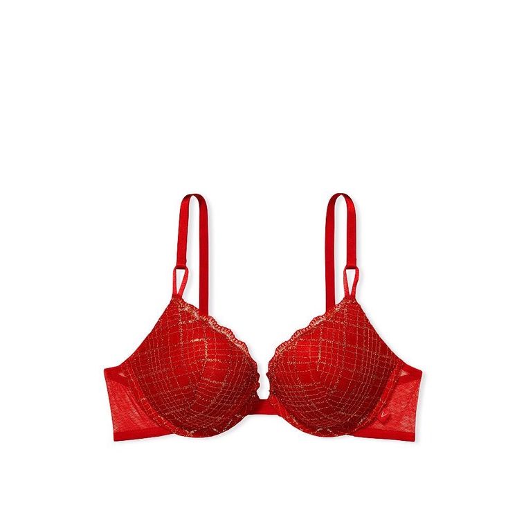 Áo lót Victoria's Secret  Sexy Tee Lace Push-Up Bra (màu đỏ size 34a)