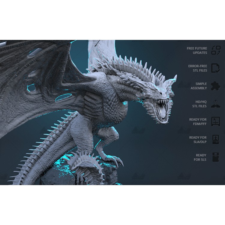 File in mô hình 3D Game of Thrones - Dragon