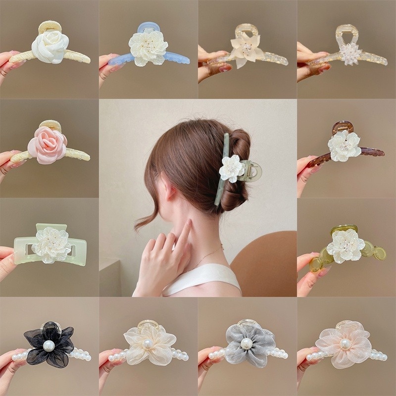 Kẹp Tóc Hoa Hồng Nhiều Kiểu Dáng Phong Cách Hàn Quốc Dễ Thương