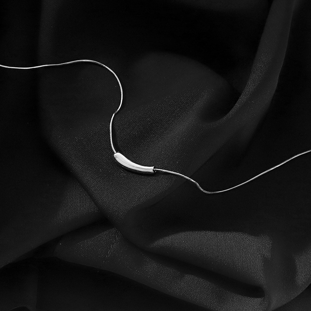 Vòng cổ Bằng Thép Titan Mặt Hình Quả Trứng Phong Cách Hàn Quốc Thời Trang Cho Nữ