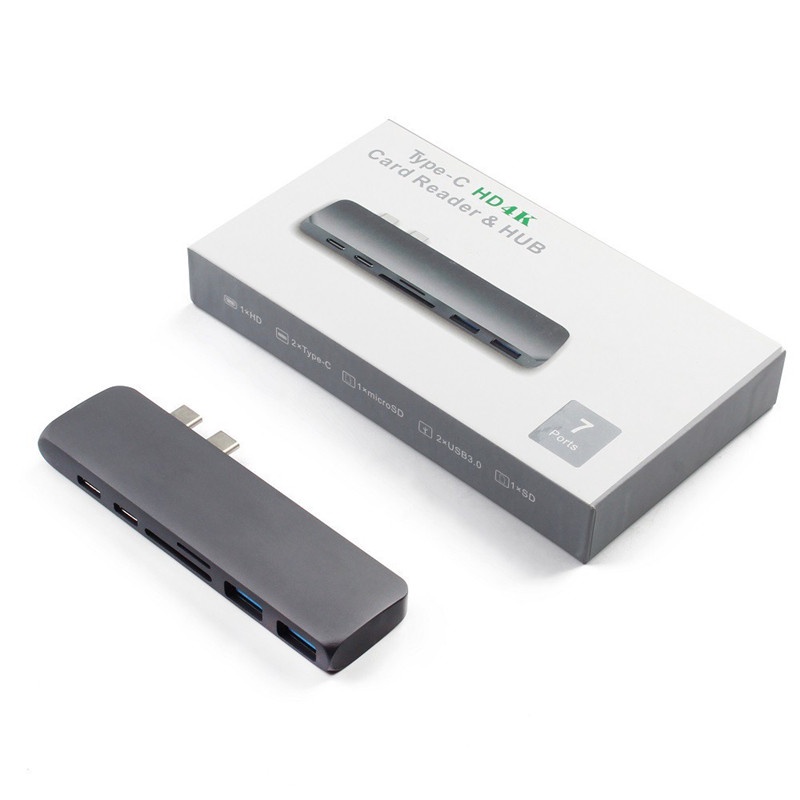 Bộ chuyển đổi 7 trong 1 BATIANDA đầu USB type C sang PD/ USB 3.0/ SD/ TF