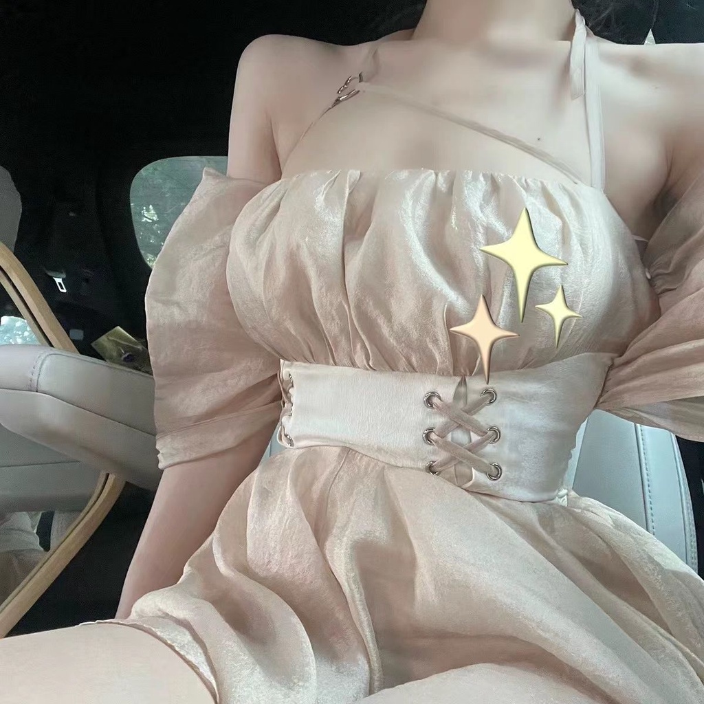 Đầm Ngắn Dáng Chữ a Hai Dây Phong Cách Thời Trang Mùa Hè Gợi Cảm Hàng Mới