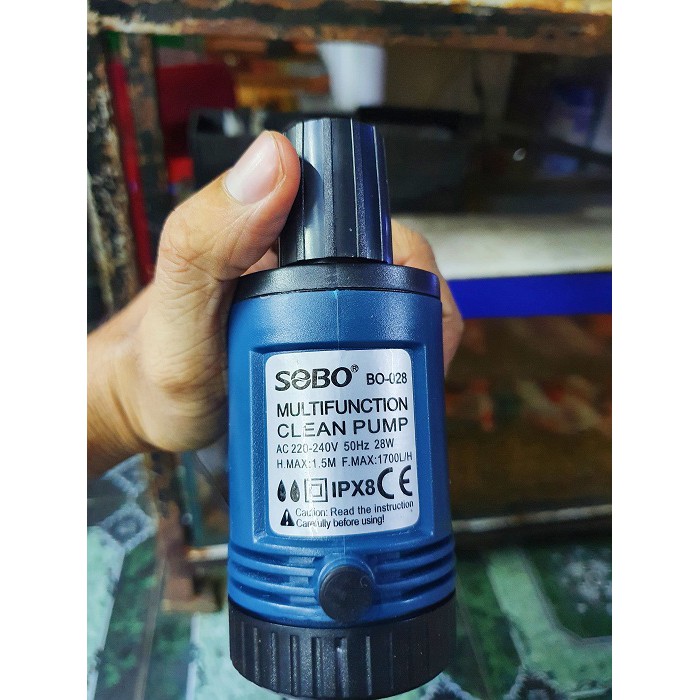 MÁY HÚT VỆ SINH HỒ CÁ TÍCH HỢP ĐẦU BƠM RẤT SẠCH SOBO BO-028