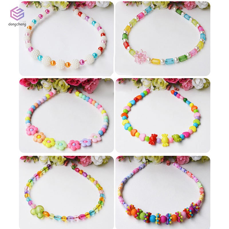 Bộ Hạt Xỏ Lỗ Nhiều Màu Cho Bé Làm Vòng Đeo Tay