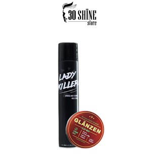 Bộ Gôm xịt tóc Lady Killer và Sáp Vuốt Tóc Glanzen 60g