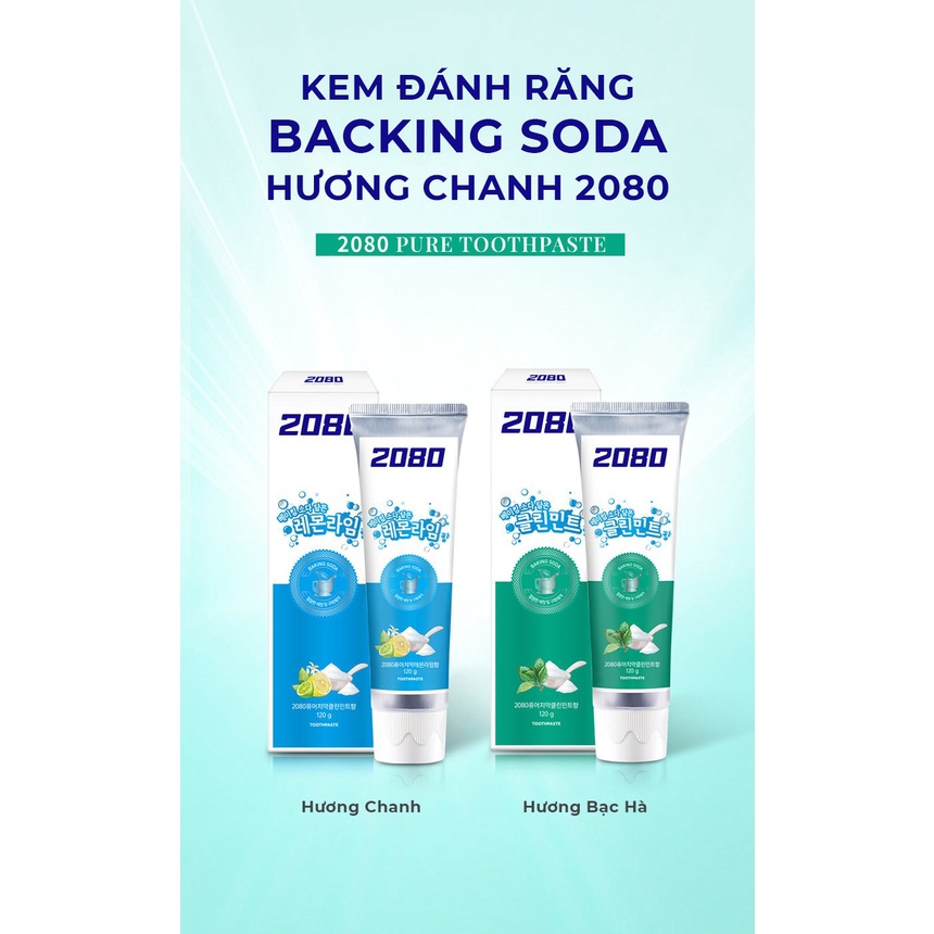 KEM ĐÁNH RĂNG 2080 PURE BAKING SODA 120G