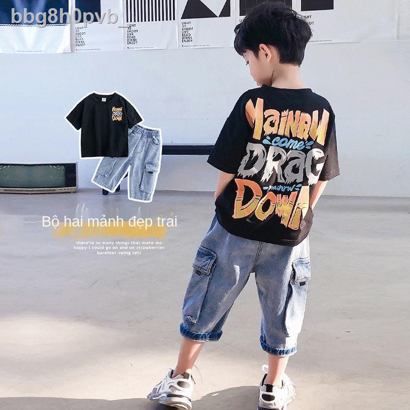 Bộ đồ cotton boy hè 2021 phiên bản mới kiểu tây hàn quốc, big xu hướng áo hai dây thời trang đẹp trai sành