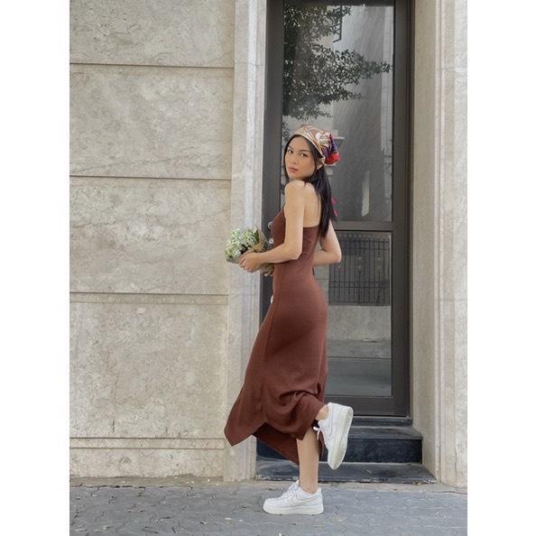 Đầm body chất len gân dày dặn, freesize dưới 58kg (DAISY DRESS)