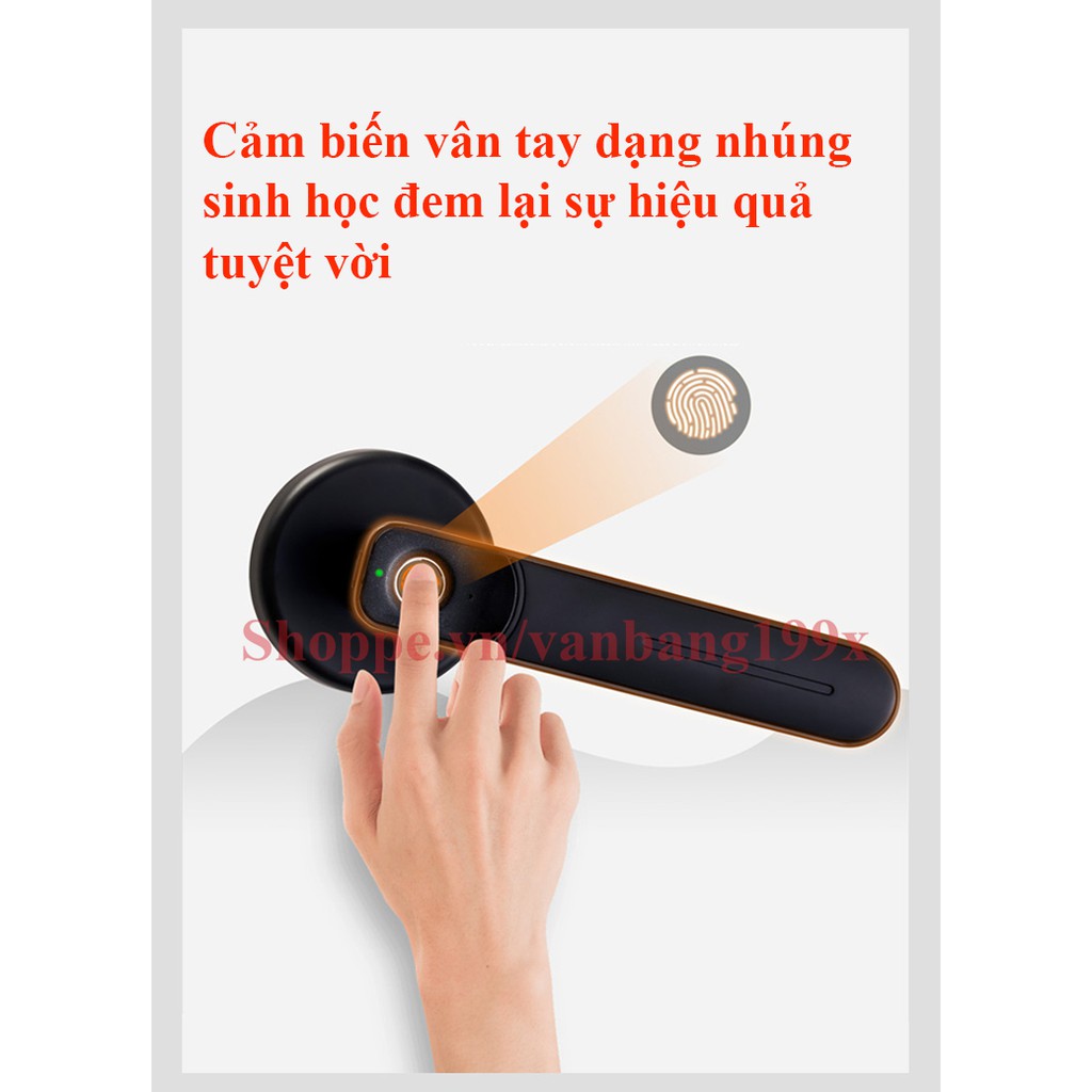 (Phiên bản mới) Khóa cửa vân tay kiểu tròn lắp đặt dễ dàng VB01.