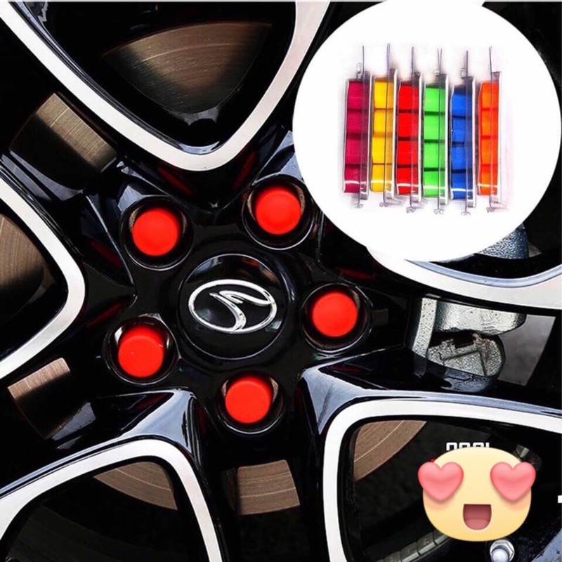 Bộ 20 Chụp Ốc Lazang Trang Trí Và Bảo Vệ Ốc Lốp Bánh Xe Ô Tô 19mm