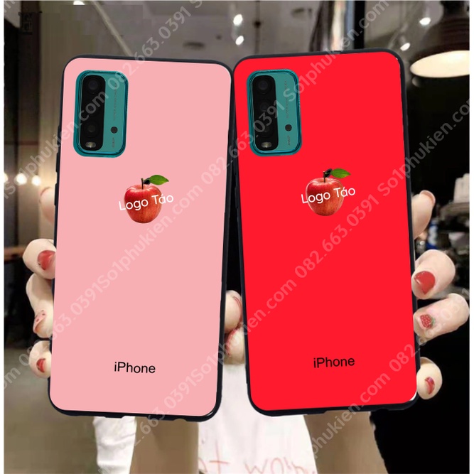 Ốp lưng Xiaomi Redmi Note 9 4G / Redmi 9T (2021) / Poco M3 giả iphone mặt lưng ép kính nano chống bể
