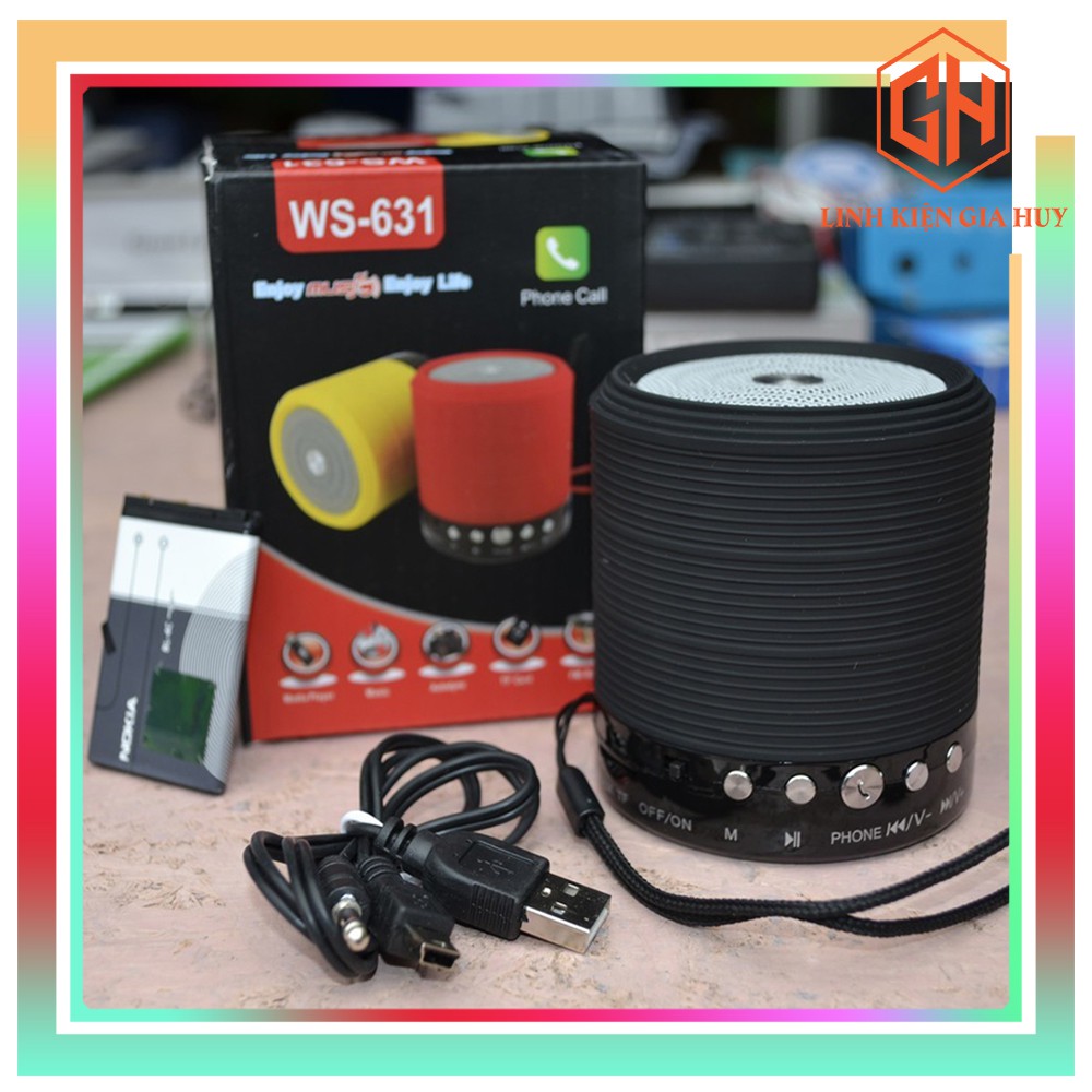 Loa bluetooth Wster WS-631 với hiệu ứng âm thanh bass ấm cho ra chất lượng âm thanh cực hay