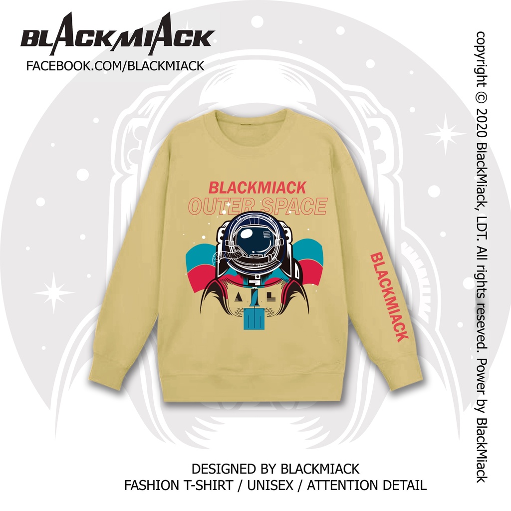 Áo Sweater Phi Hành Gia nam nữ, chất Chân Cua, BLACKMIACK unisex