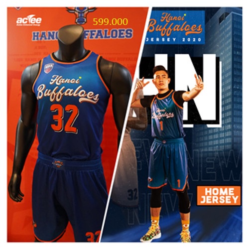 Áo bóng rổ actee VBA mùa giải 2020 - Đội Hà Nội Buffaloes