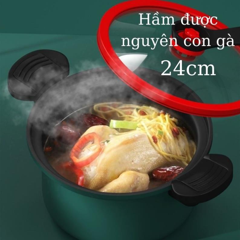 Nồi áp suất đa năng,Nồi áp suất chống dính dung tích 3.5 Llt, nấu duợc bếp từ kiểu dáng hàn quốc, gọn nhẹ dễ sử dụng 💖