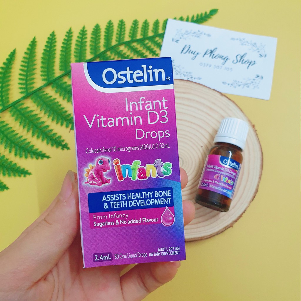 Ostelin Infant Vitamin D3 Drops 2.4ml cho bé từ sơ sinh