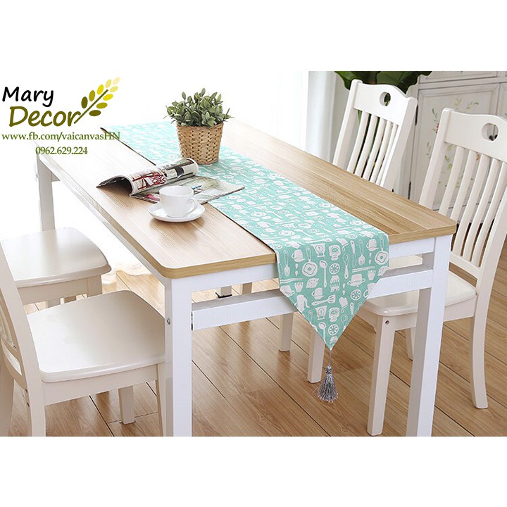 KHĂN RUNNER MARY DECOR - ĐỒ DÙNG NHÀ BẾP XANH KR-D04