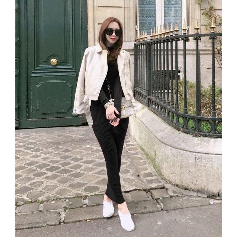 Đầm Body Len Tăm Trơn Dáng Dài