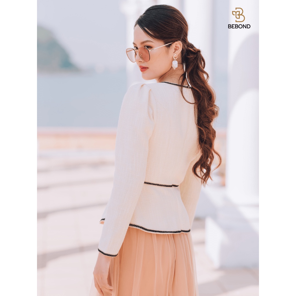 Set Áo Vest Chân Váy Nữ Màu Be BEBOND Kiểu Dáng Trẻ Trung Thanh Lịch Phong Cách Thời Trang Hàn Quốc BBS09 | BigBuy360 - bigbuy360.vn