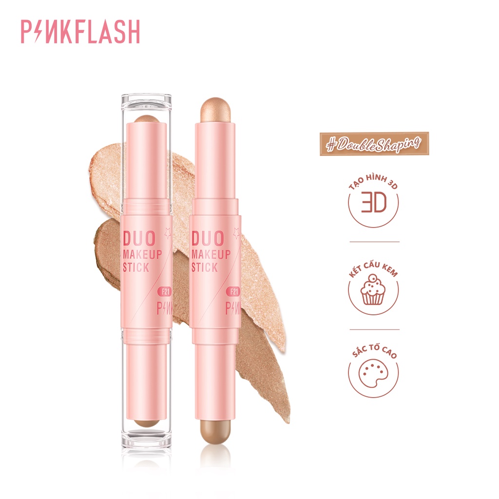 1 thỏi kem bắt sáng PINKFLASH 3D hai đầu tiện lợi 30G