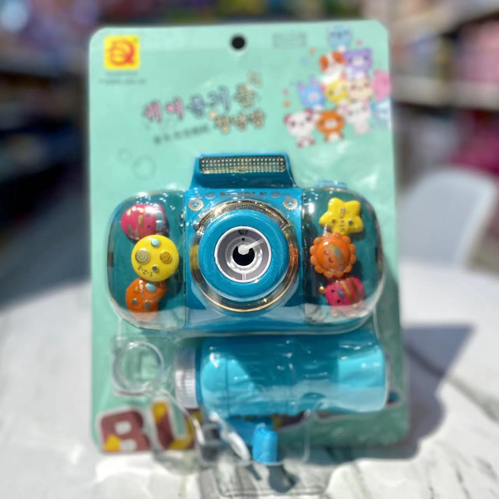 Máy bắn bong bóng chụp hình phụ kiện quay siêu xinh, đồ chơi cho bé nhựa abs