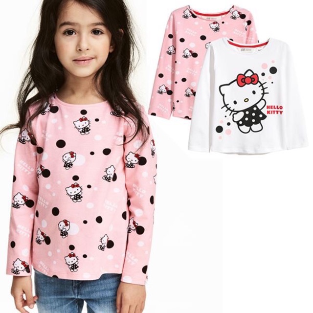 Áo thun tay dài bé gái