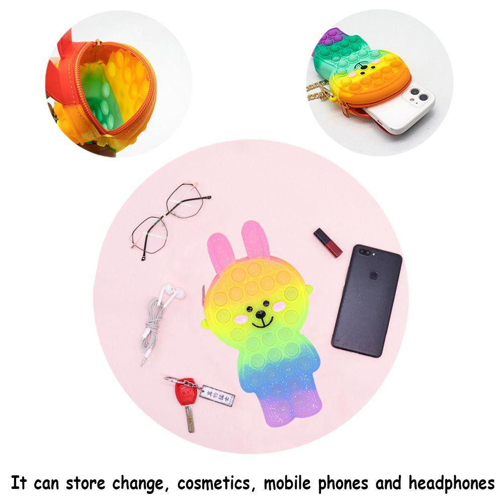 MIHAN1 Túi Xách Tay Đựng Điện Thoại / Tiền Xu Bằng Silicone Giúp Giảm Căng