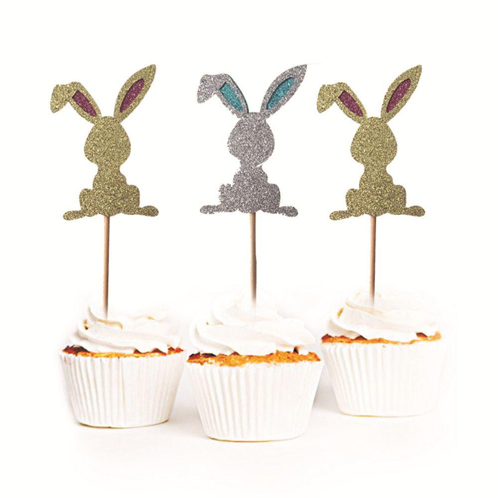 GOGOUP Set 4 / 8 Que CắM HìNh Thỏ Dễ Thương NhiềU MàU TuyệT ĐẹP Trang Trí BáNh Cupcake