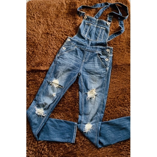 yếm jeans dài