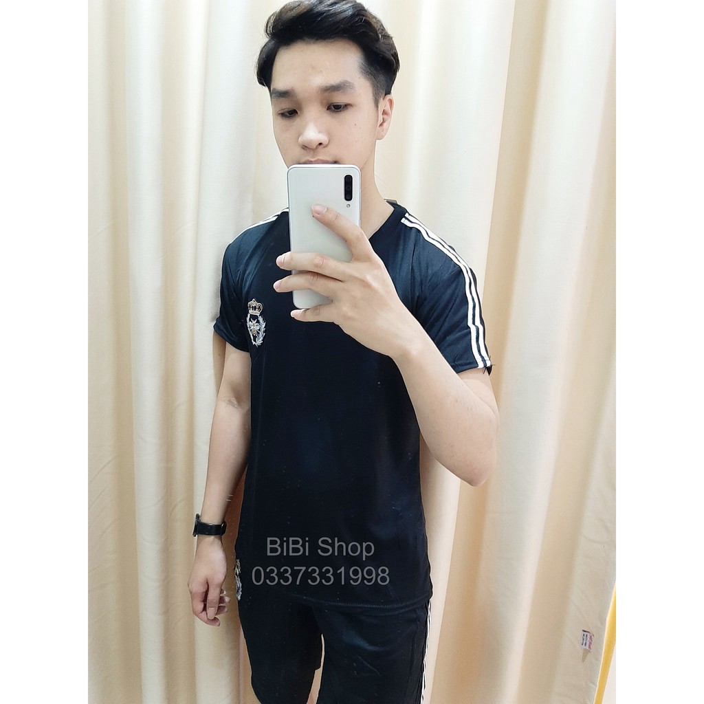 Bộ Hè Nam Thêu Logo Vương Miện Ong Cao Cấp BB24 | BigBuy360 - bigbuy360.vn