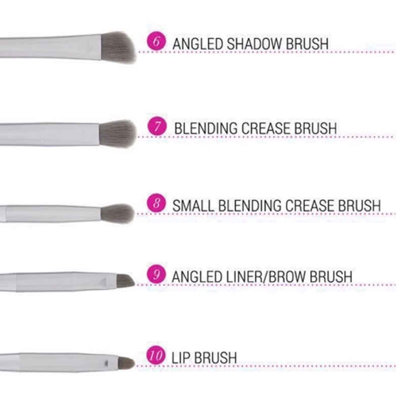 Set Cọ 10 Cây Kèm Túi Bạc BH COSMETICS SMOKE'N MIRRORS