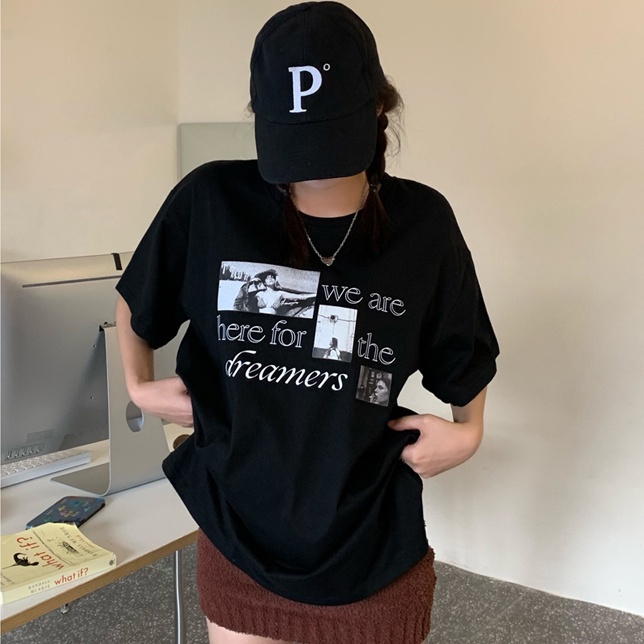 NRVP Áo Thun Cotton Tay Ngắn Cổ Tròn Màu Trơn Thời Trang Dành Cho Nữ