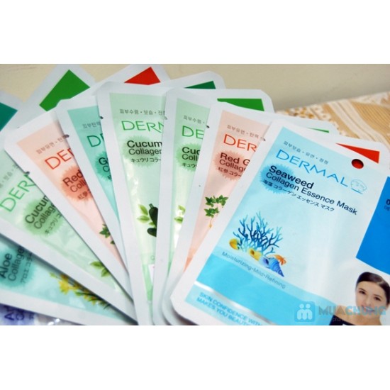 Combo 10 gói mặt nạ dưỡng da Hàn Quốc Dermal - ngẫu nhiên