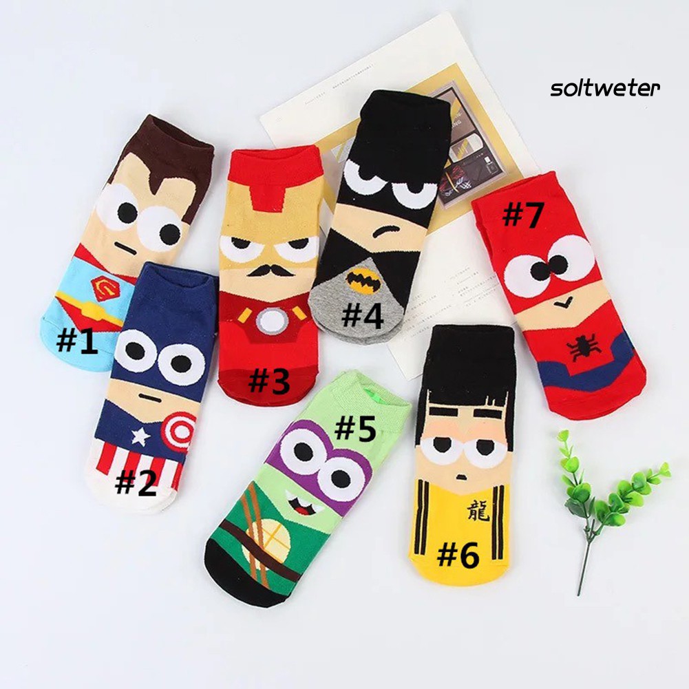 Vớ Cotton Cổ Cao Họa Tiết Các Siêu Anh Hùng Cá Tính