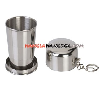 Cốc xếp inox kiêm móc khóa 150ml tiện lợi đi du lịch, phượt