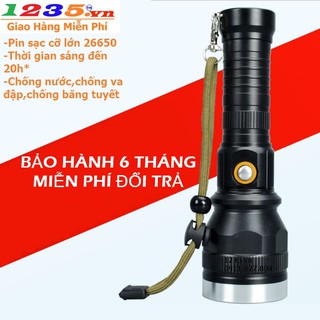 ĐÈN PIN SẠC SIÊU SÁNG CHỐNG NƯỚC FENGXING X10-LED CREE XML T6