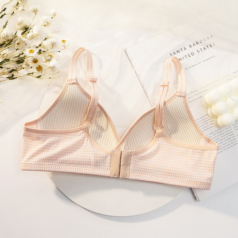 Áo ngực nữ học sinh NuciFera không gọng mẫu họa tiết Caro_AL27