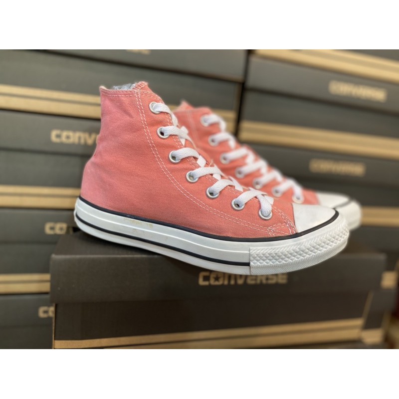 GIÀY SNEAKERS CONVERSE CLASSIC CHUCK TAYLOR HỒNG CÁNH SEN CỔ CAO FULL BOX SIZE 37/23cm(Real 100%/2Hand)