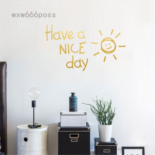 Giấy Dán Tường Chữ Tiếng Anh Have a nice day Đáng Yêu Trang Trí Phòng Khách / Phòng Ngủ